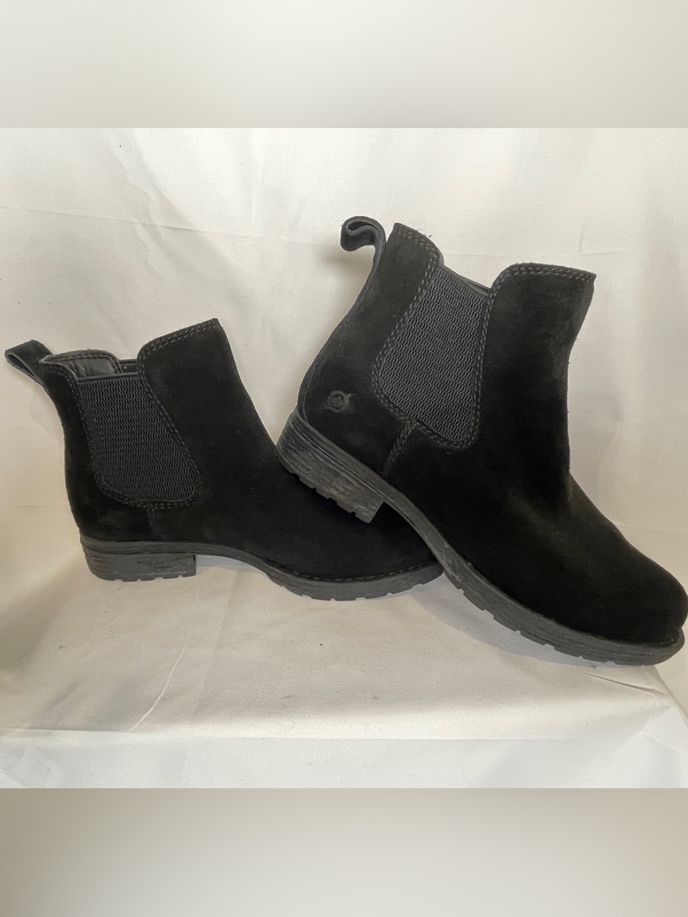Born “Cove” Chelsea Boot, Size 9M, Black Suede